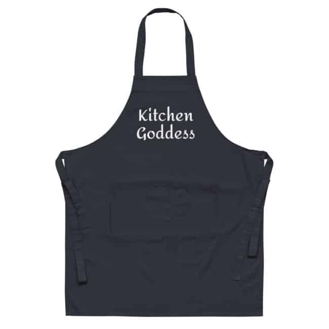 kitchen goddess sustainable apron navy