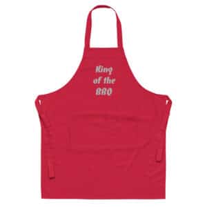 King of the BBQ Apron eco-friendly red