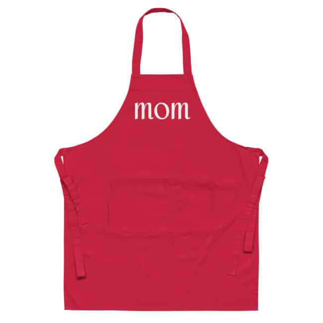 Mom eco-friendly apron red