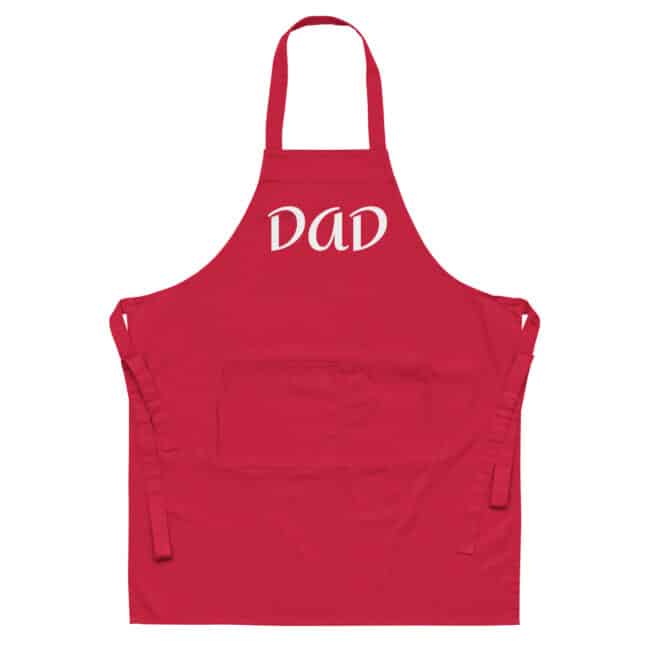 Dad eco-friendly apron red