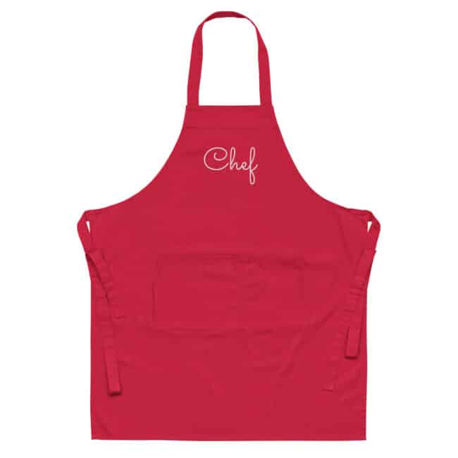 chef sustainable apron red