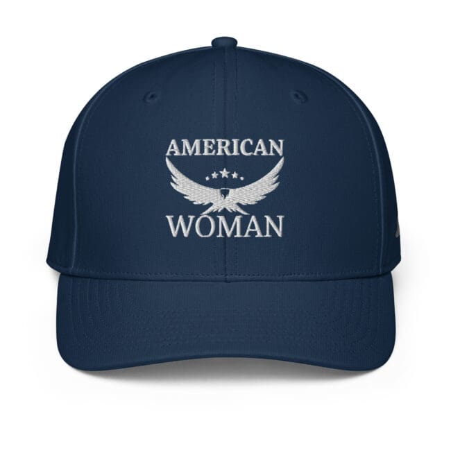 american woman hat navy color