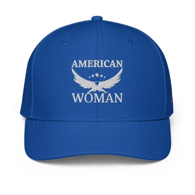 american woman hat royal color