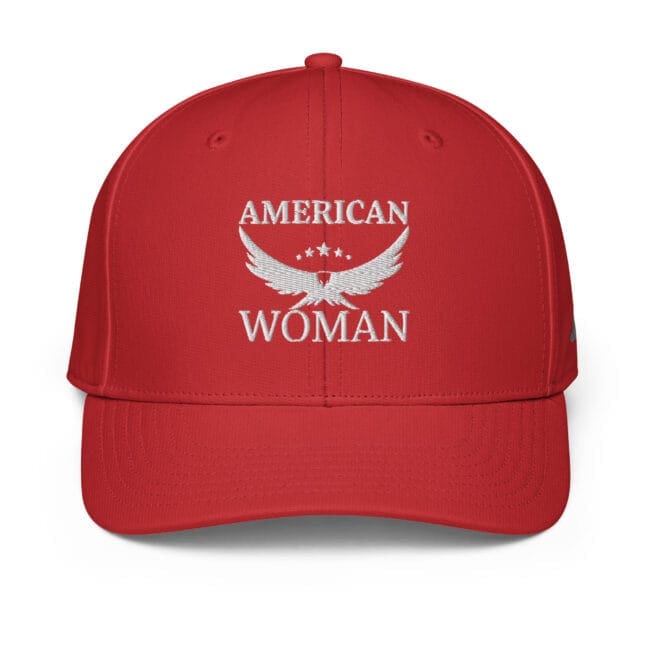 american woman hat red color