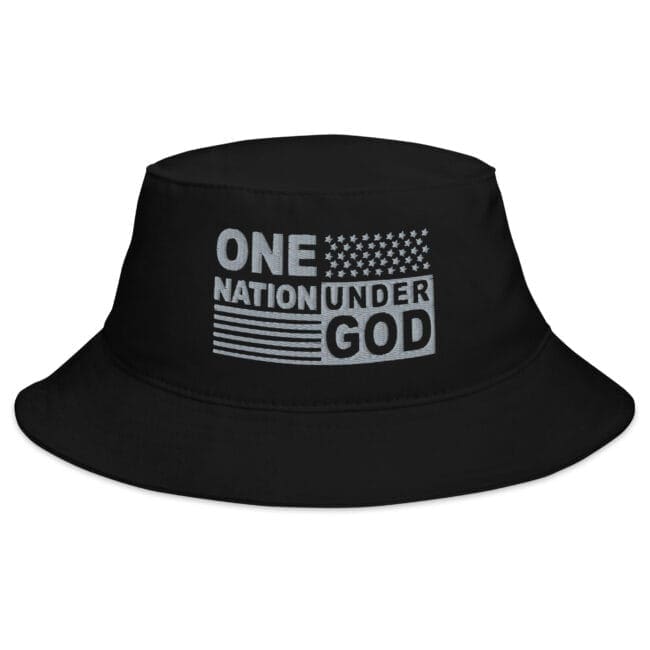 One nation under God bucket hat black color