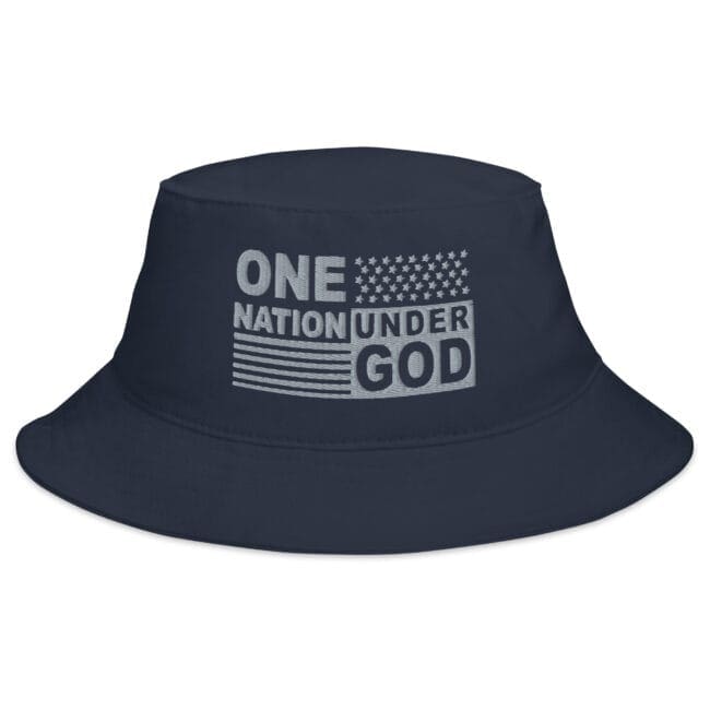 One nation under God bucket hat navy color