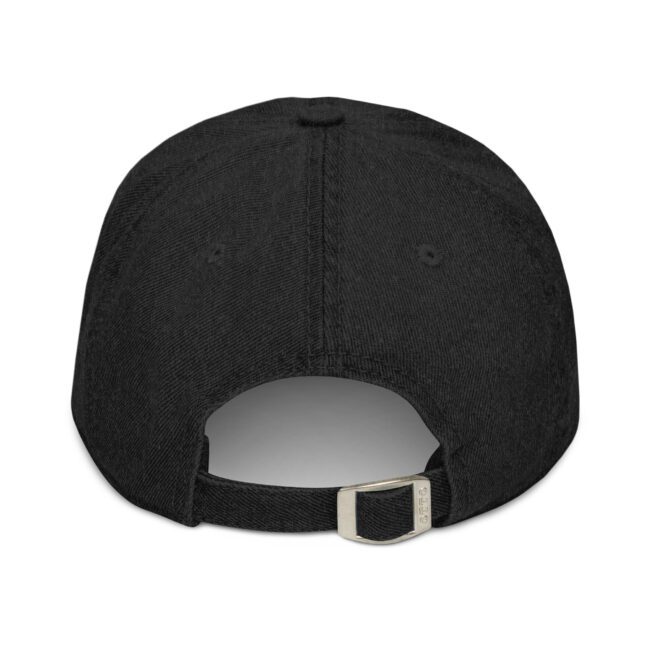 american woman denim dad hat back black