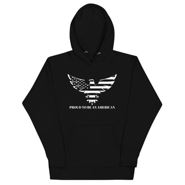 proud to be an american hoodie black