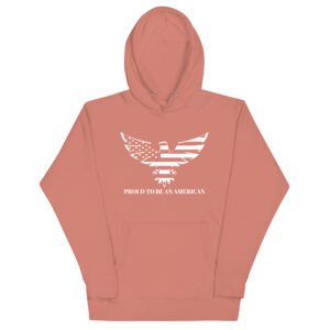 proud to be an american hoodie dusty rose