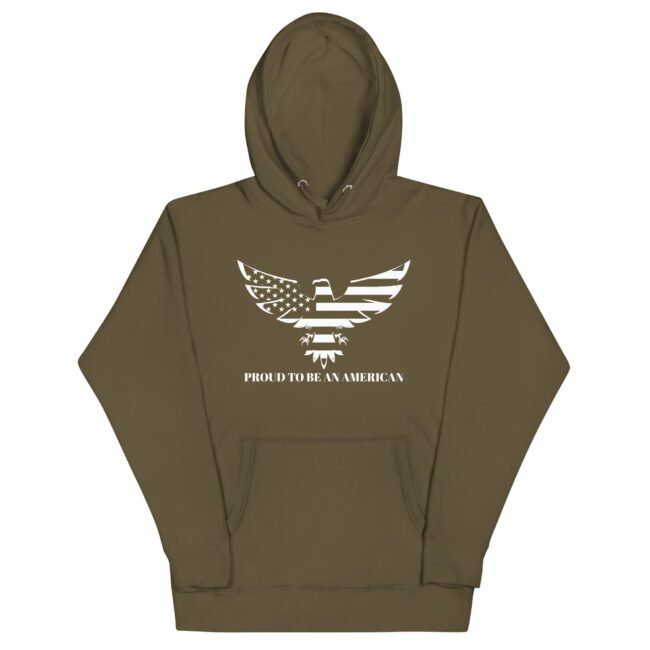 proud to be an american hoodie military green