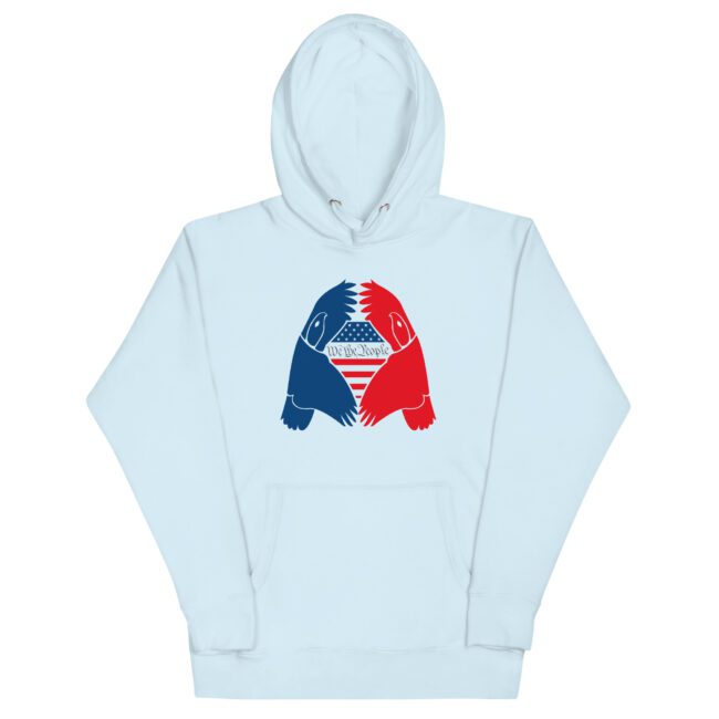 we the people hoodie sky blue