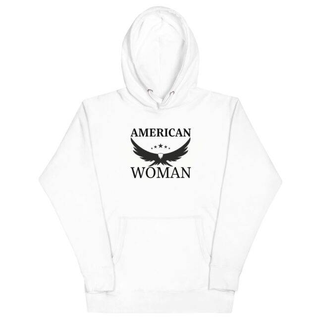 american woman hoodie white