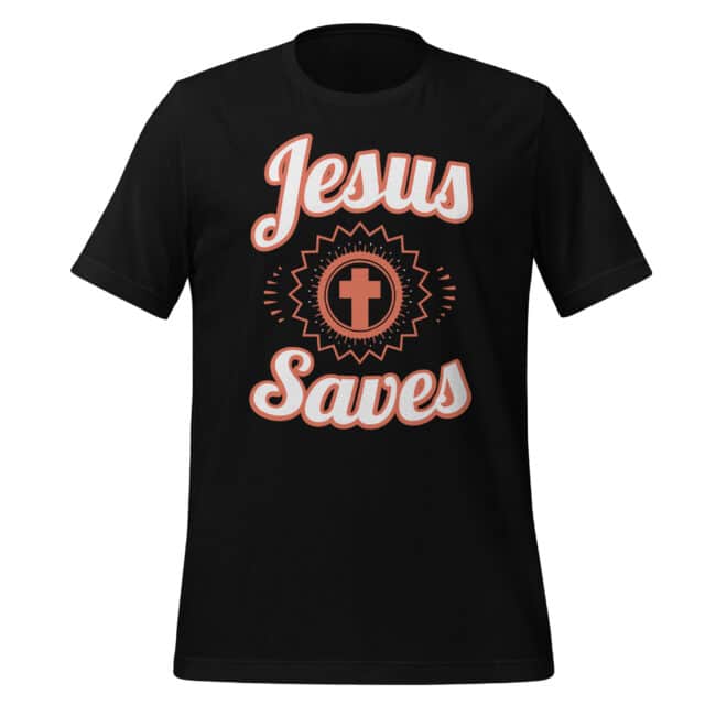 Jesus Saves Christian t-shirt black