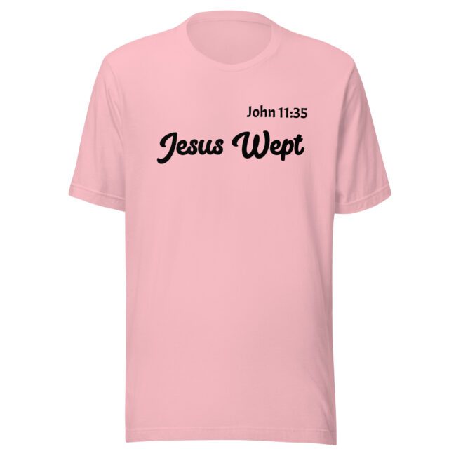 Jesus wept t-shirt pink