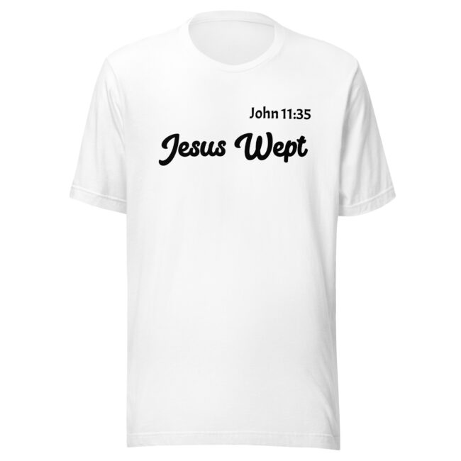 Jesus wept t-shirt white